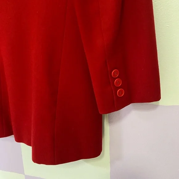 Vintage Red Double-breasted Blazer - Picture 9 of 15